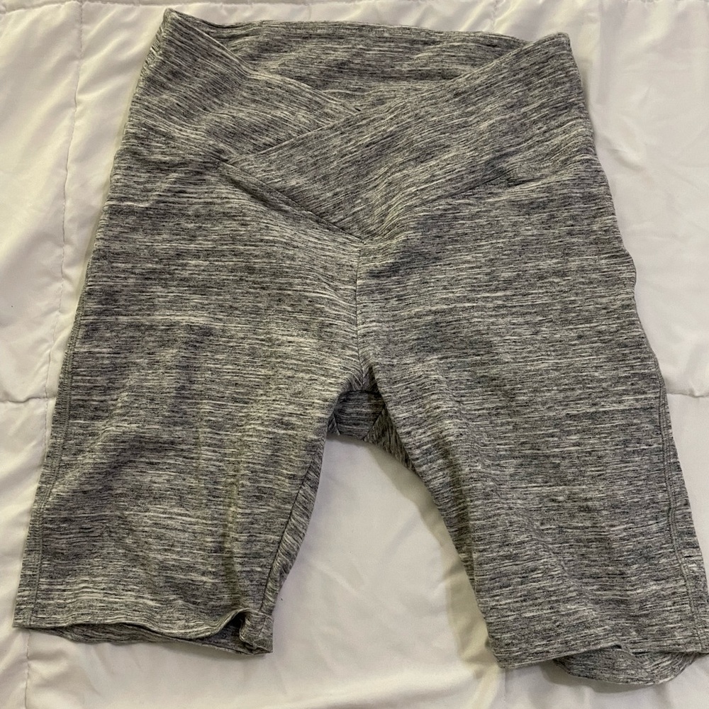 ‘Pink’ Grey Medium cycling Shorts. Women’s size Medium.
